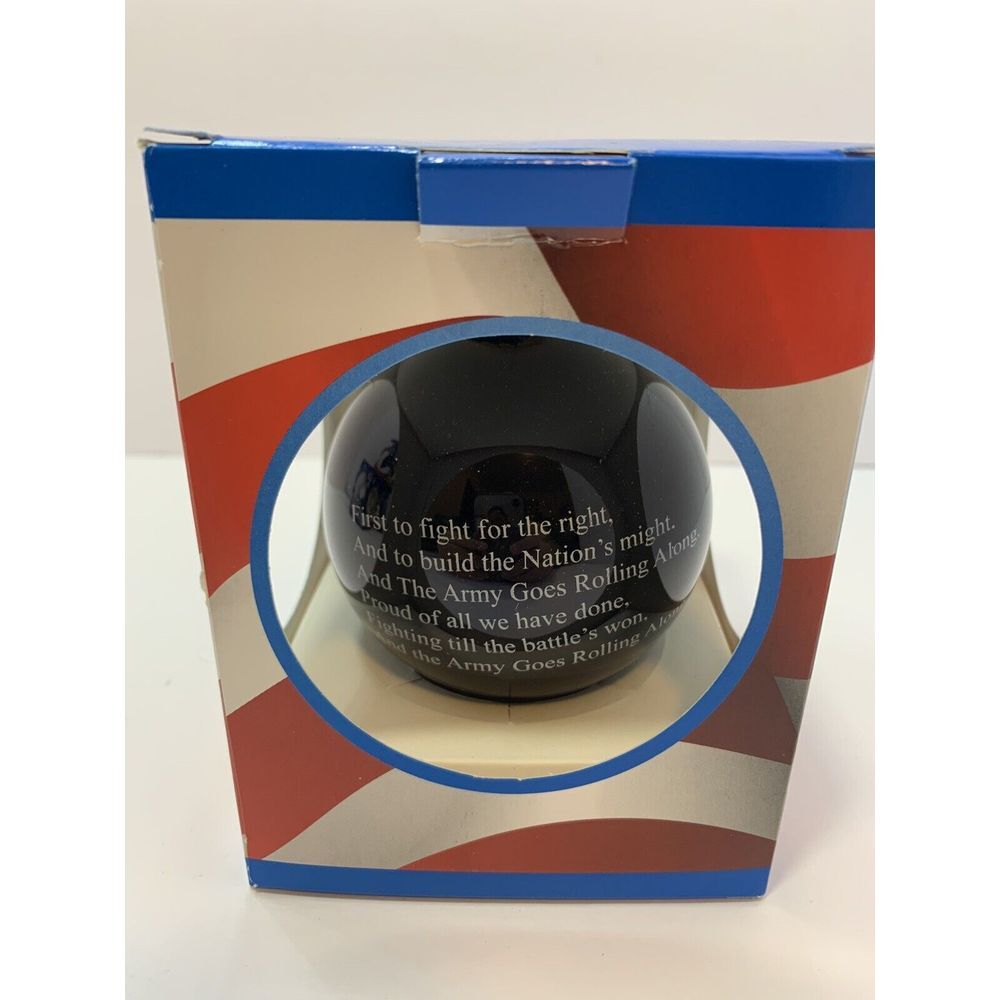 U.S. ARMY -American Pride Glass Blown Christmas Ornament, NIB Holiday Decor - Picture 2 of 4